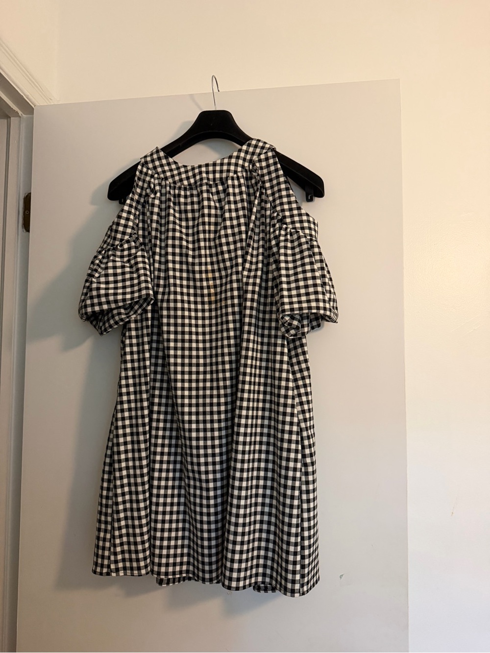 Zara Black and White Gingham Dress